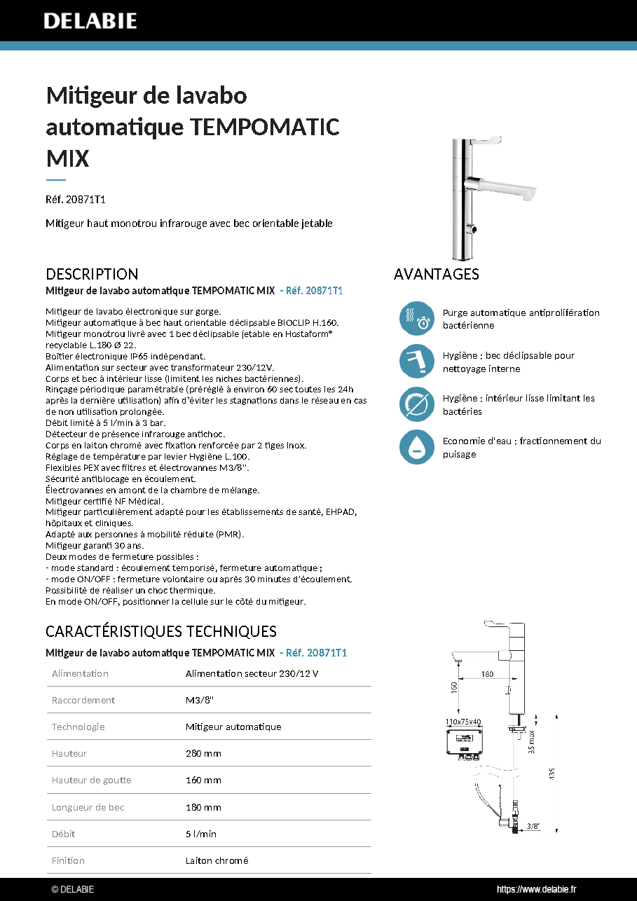 Fiche technique fournisseur
