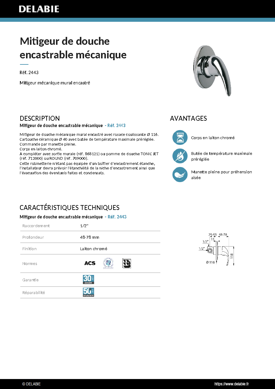 Fiche technique fournisseur