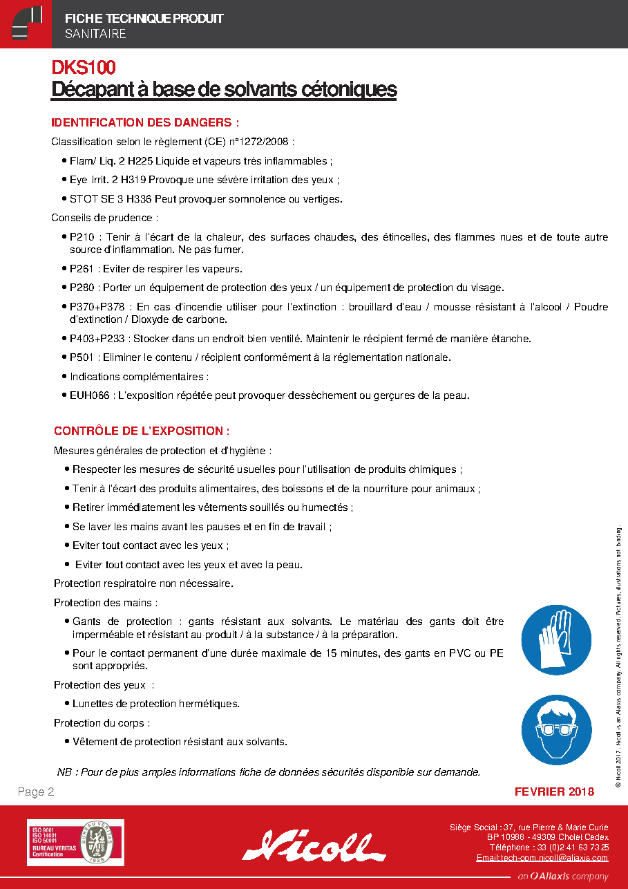 Fiche technique fournisseur
