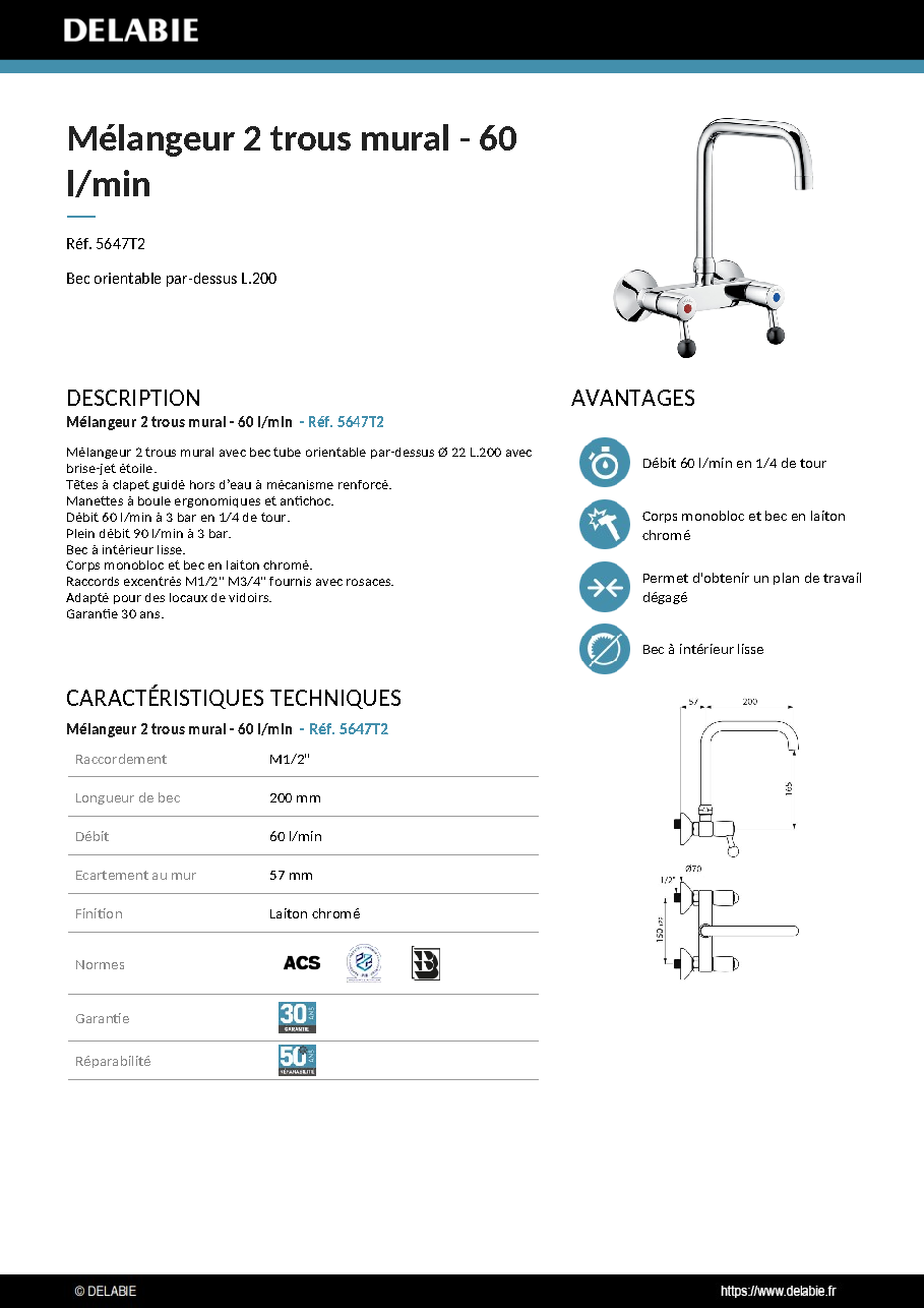 Fiche technique fournisseur