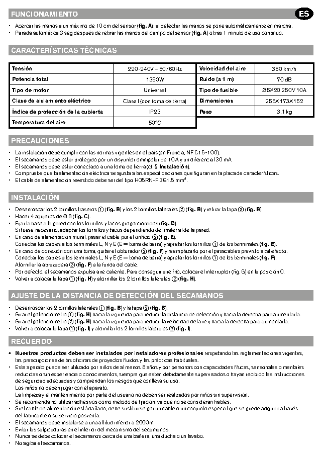 Fiche technique fournisseur
