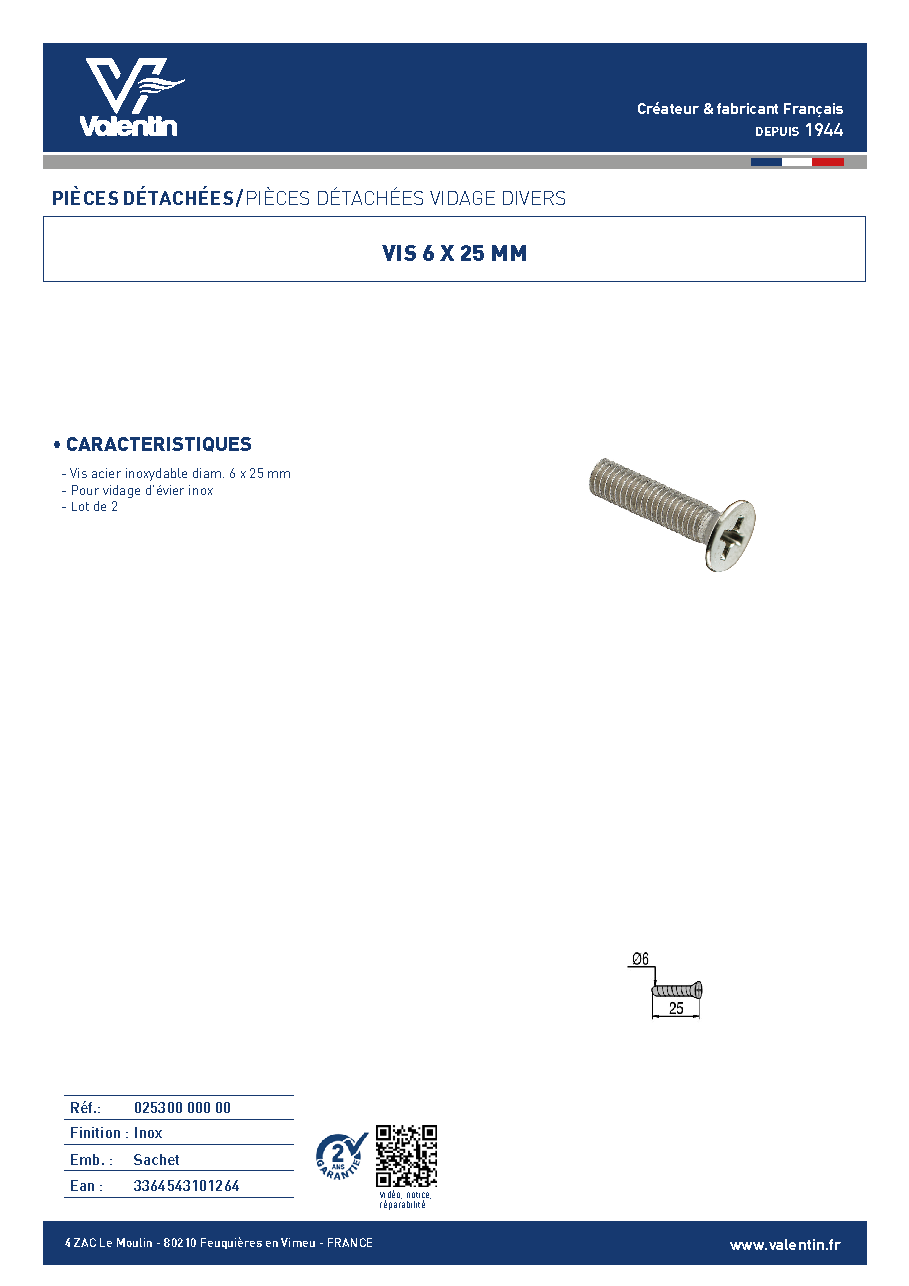 Fiche technique fournisseur