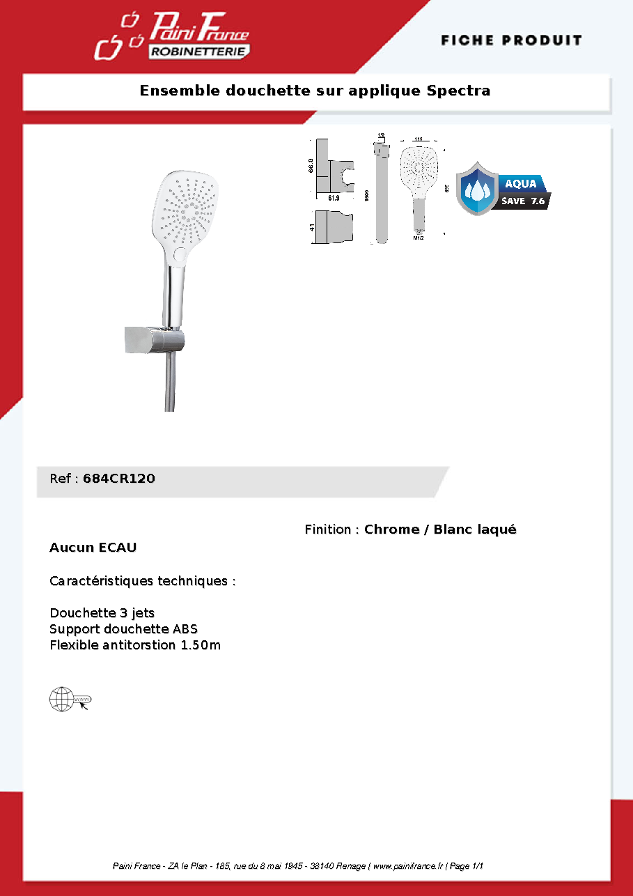 Fiche technique fournisseur