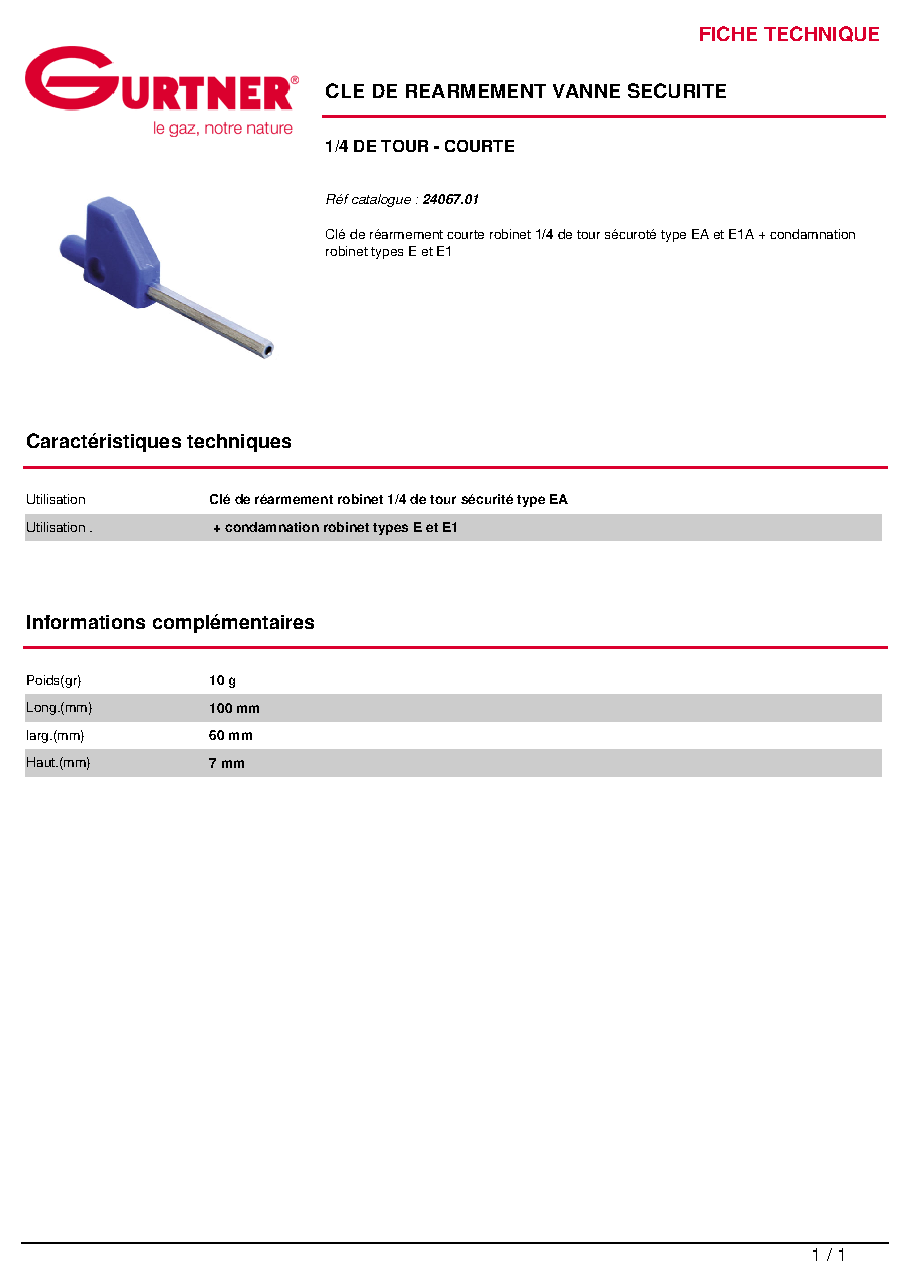 Fiche technique fournisseur