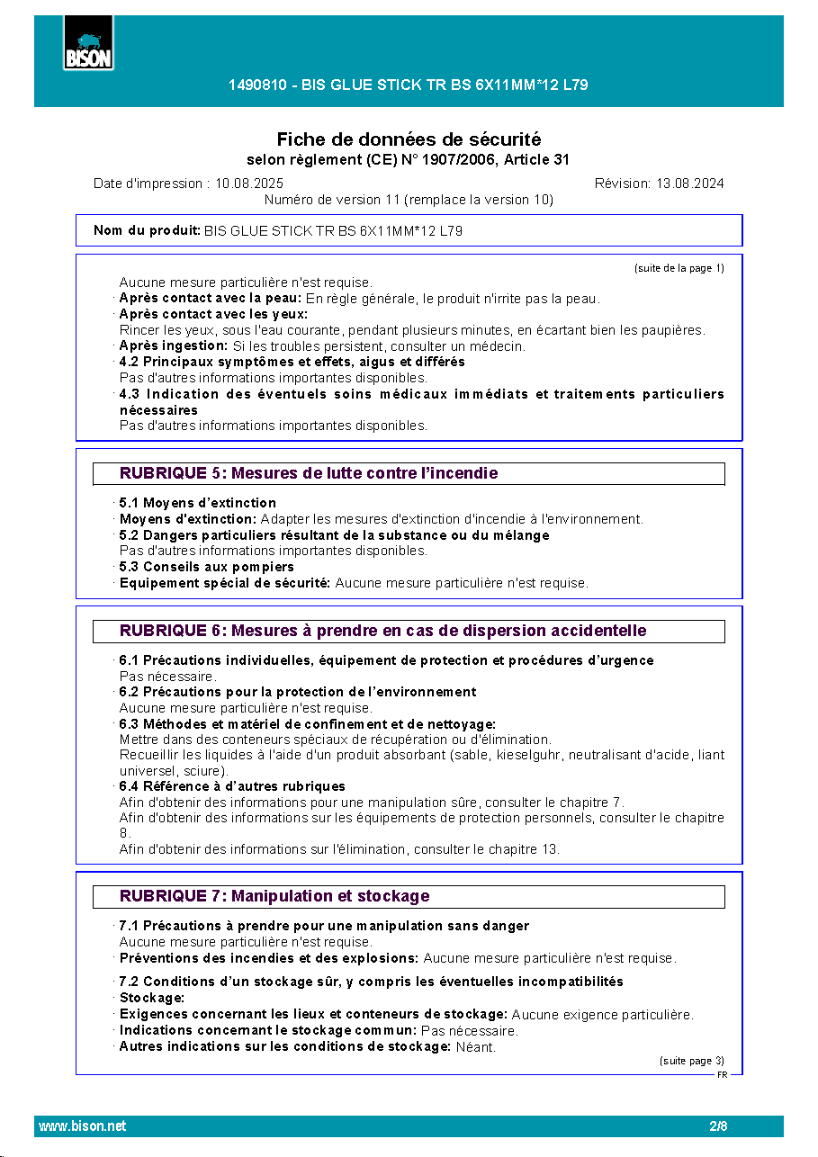 Fiche technique fournisseur
