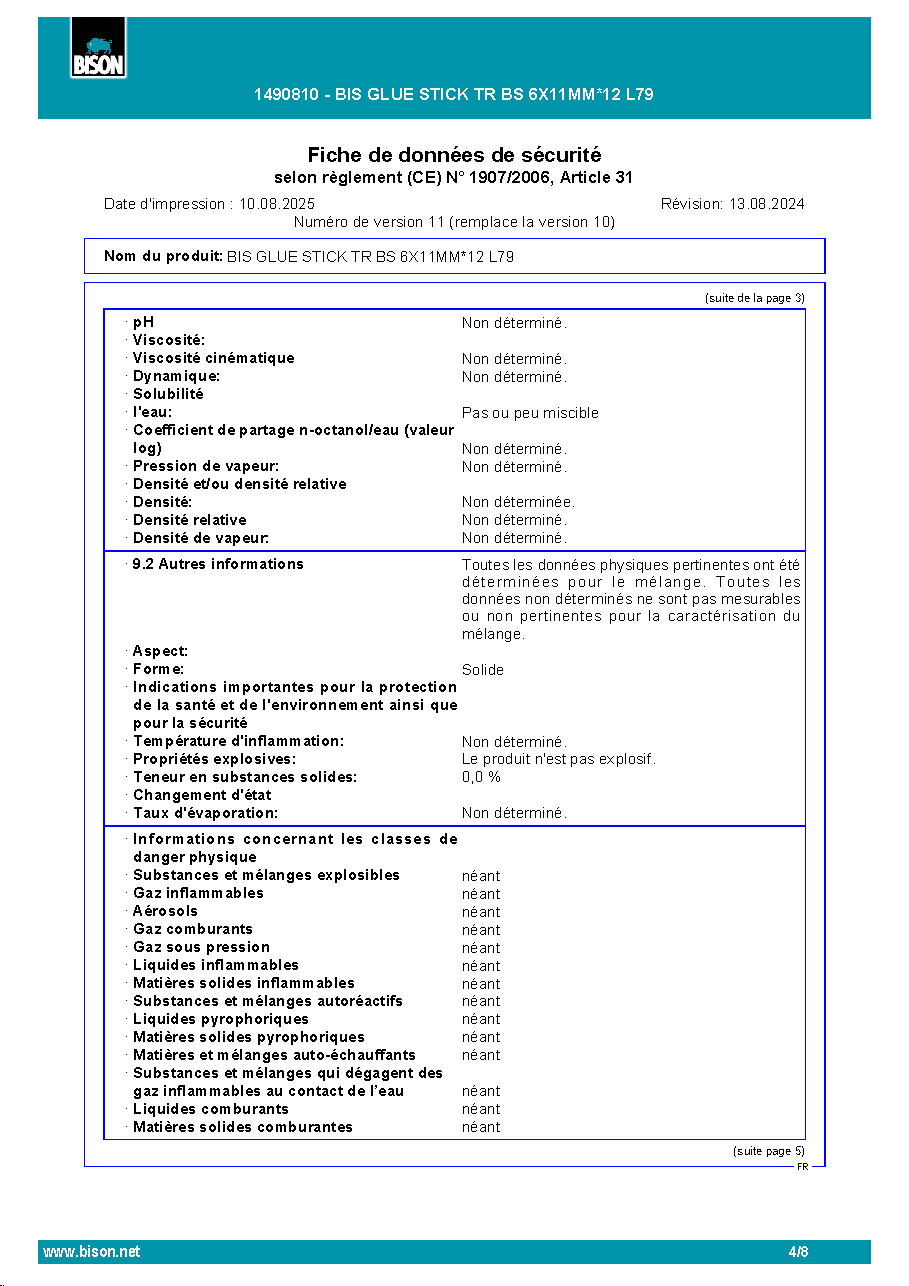 Fiche technique fournisseur