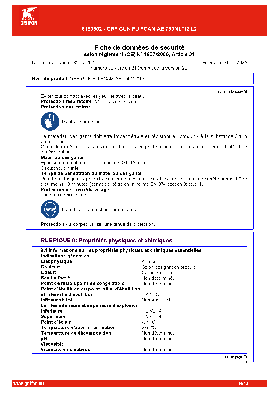 Fiche technique fournisseur