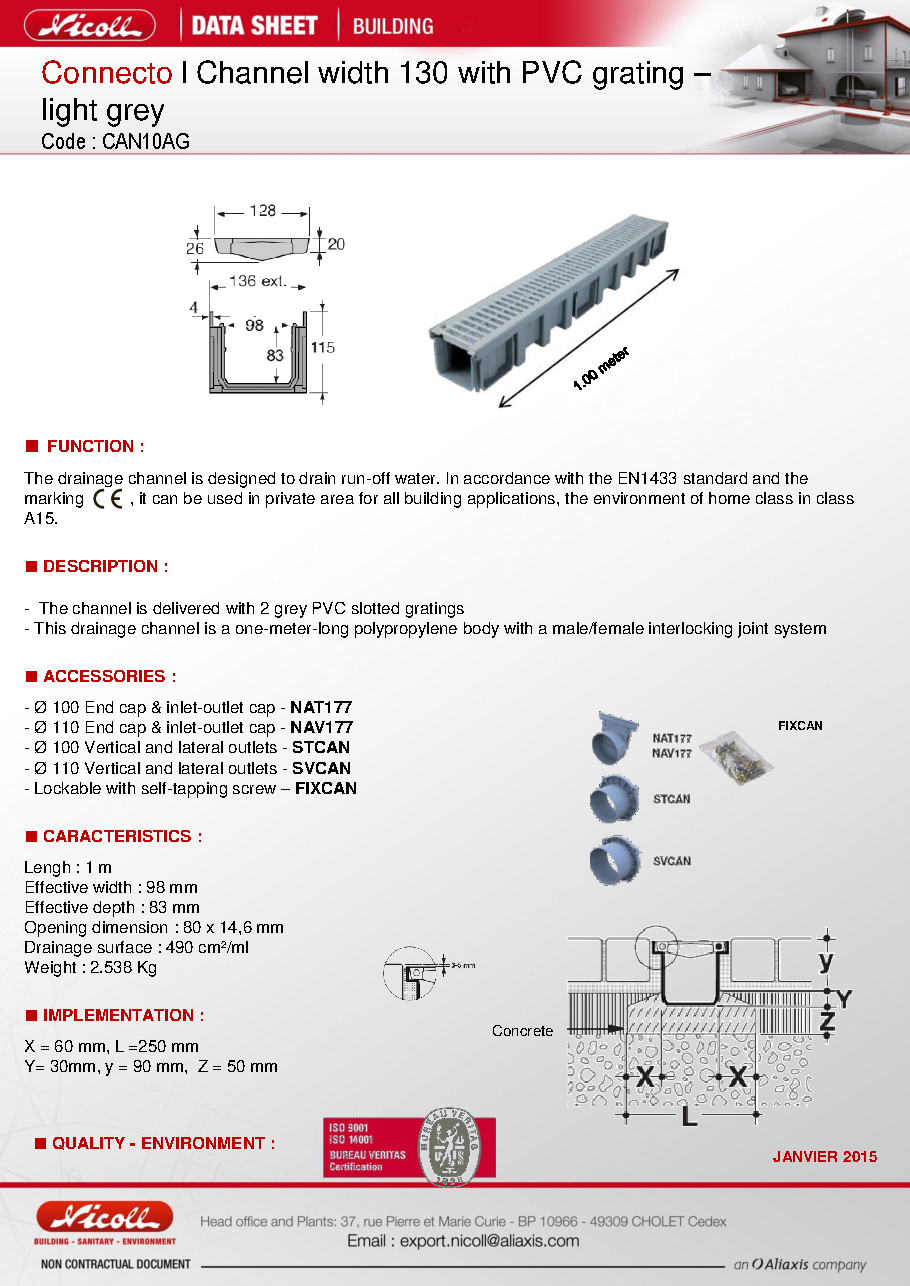Fiche technique fournisseur