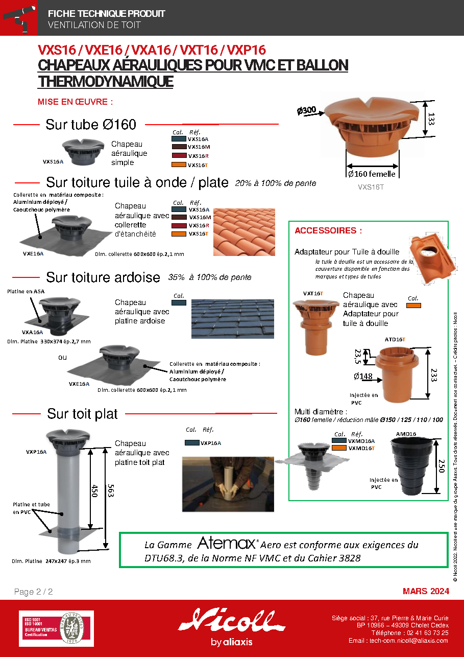Fiche technique fournisseur
