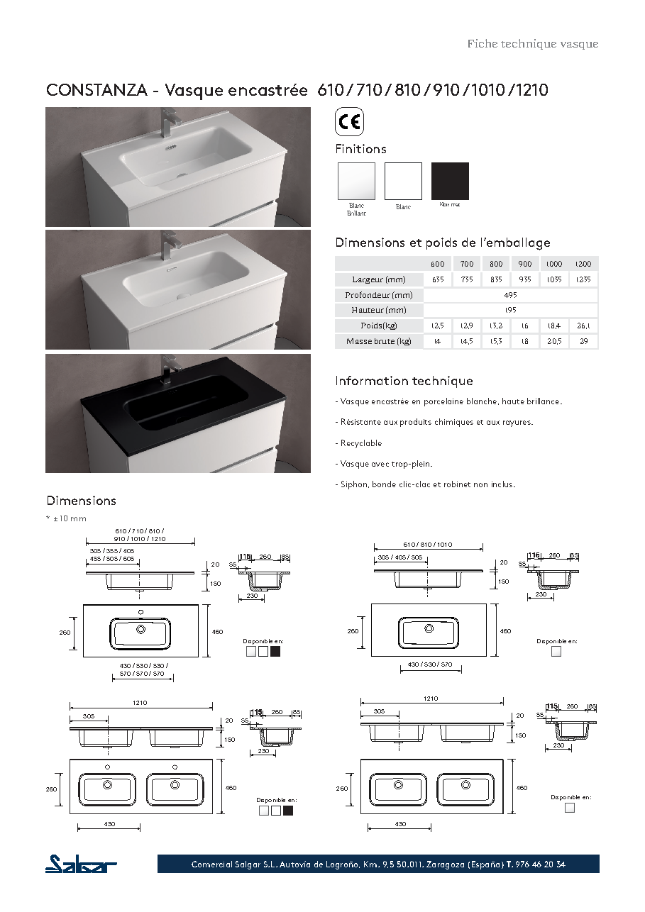 Fiche technique fournisseur
