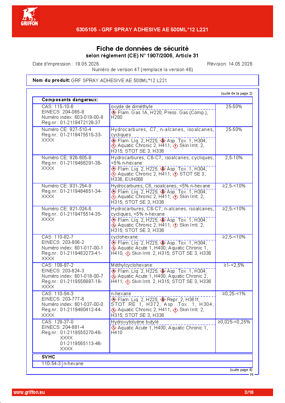 Fiche technique fournisseur