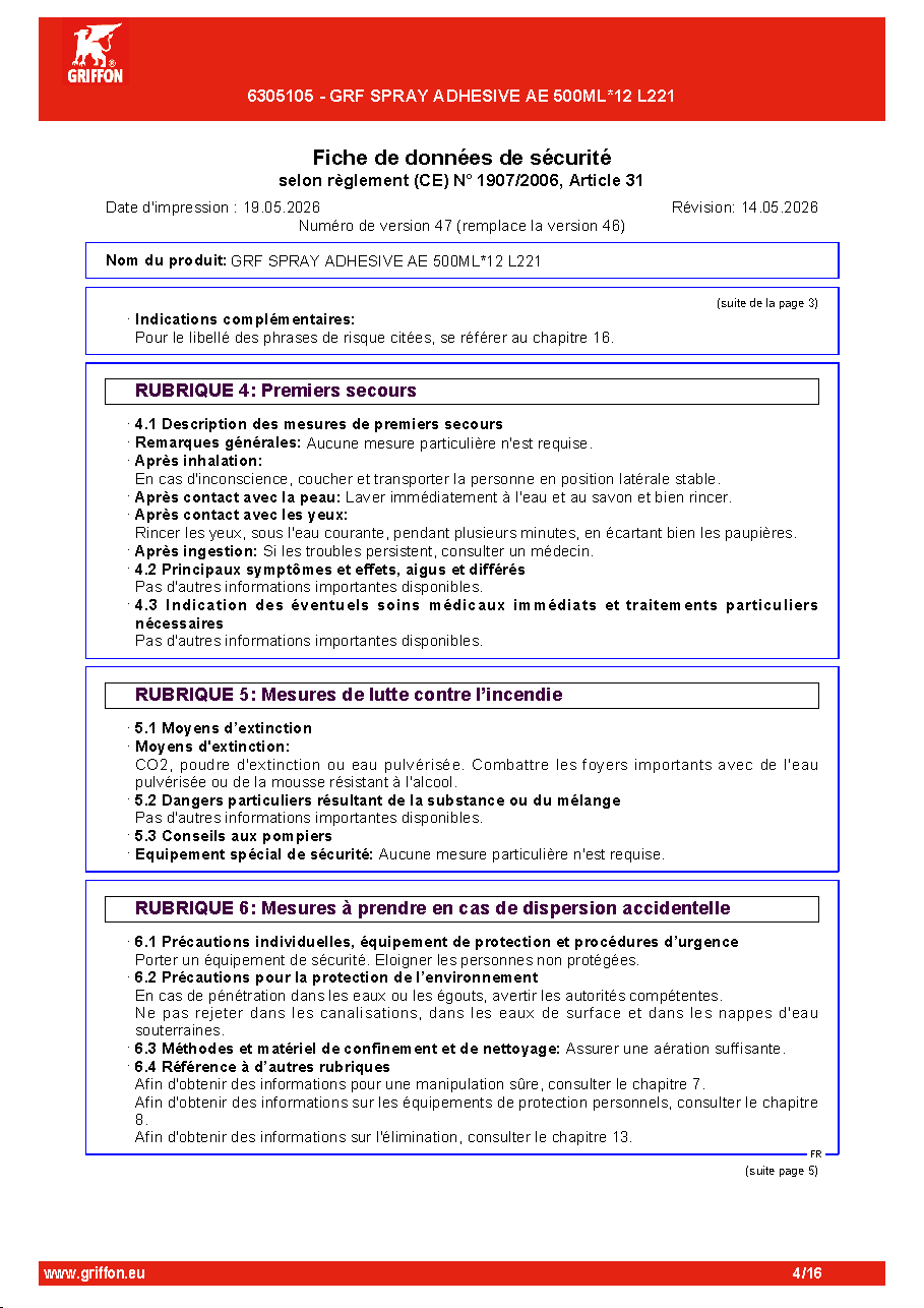 Fiche technique fournisseur
