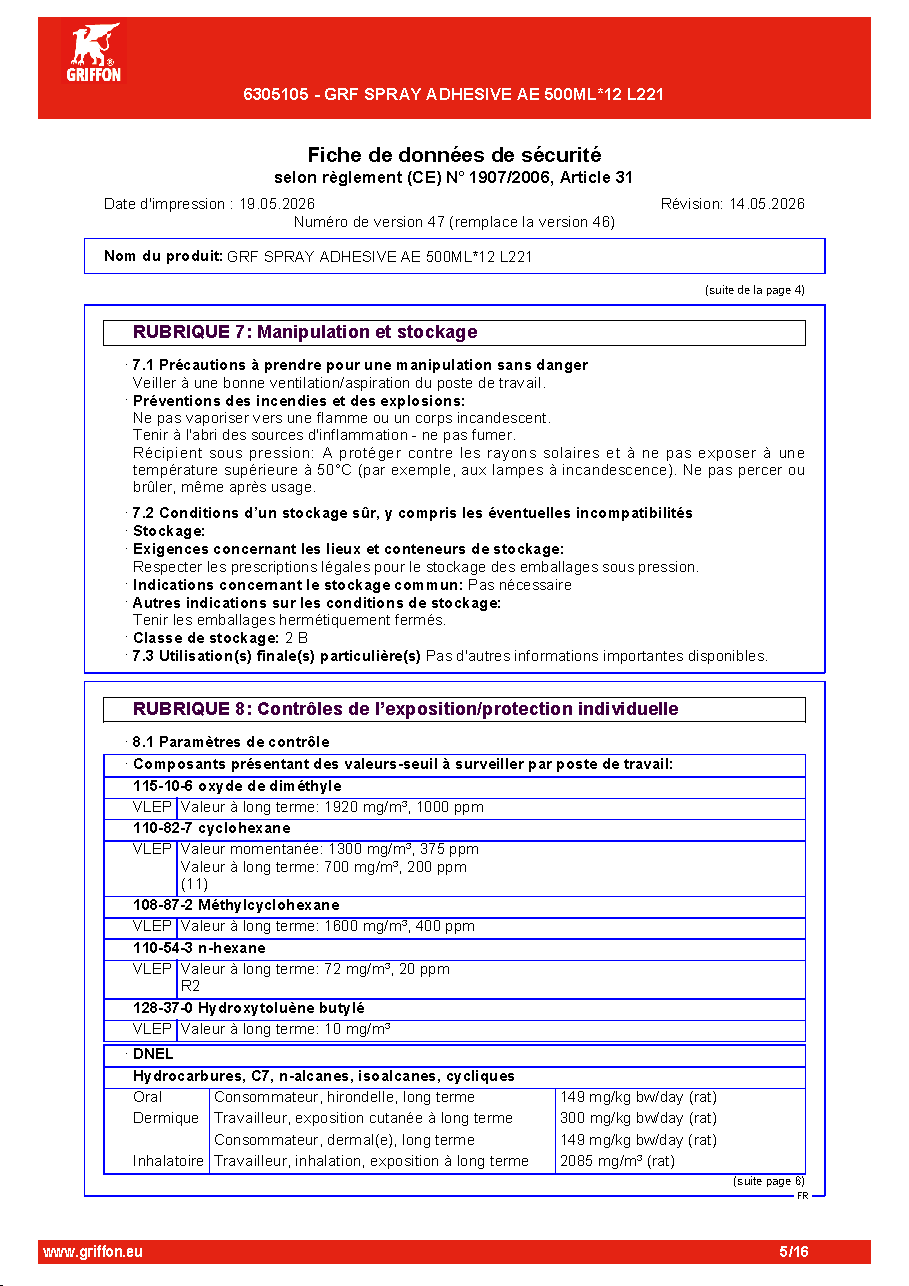 Fiche technique fournisseur