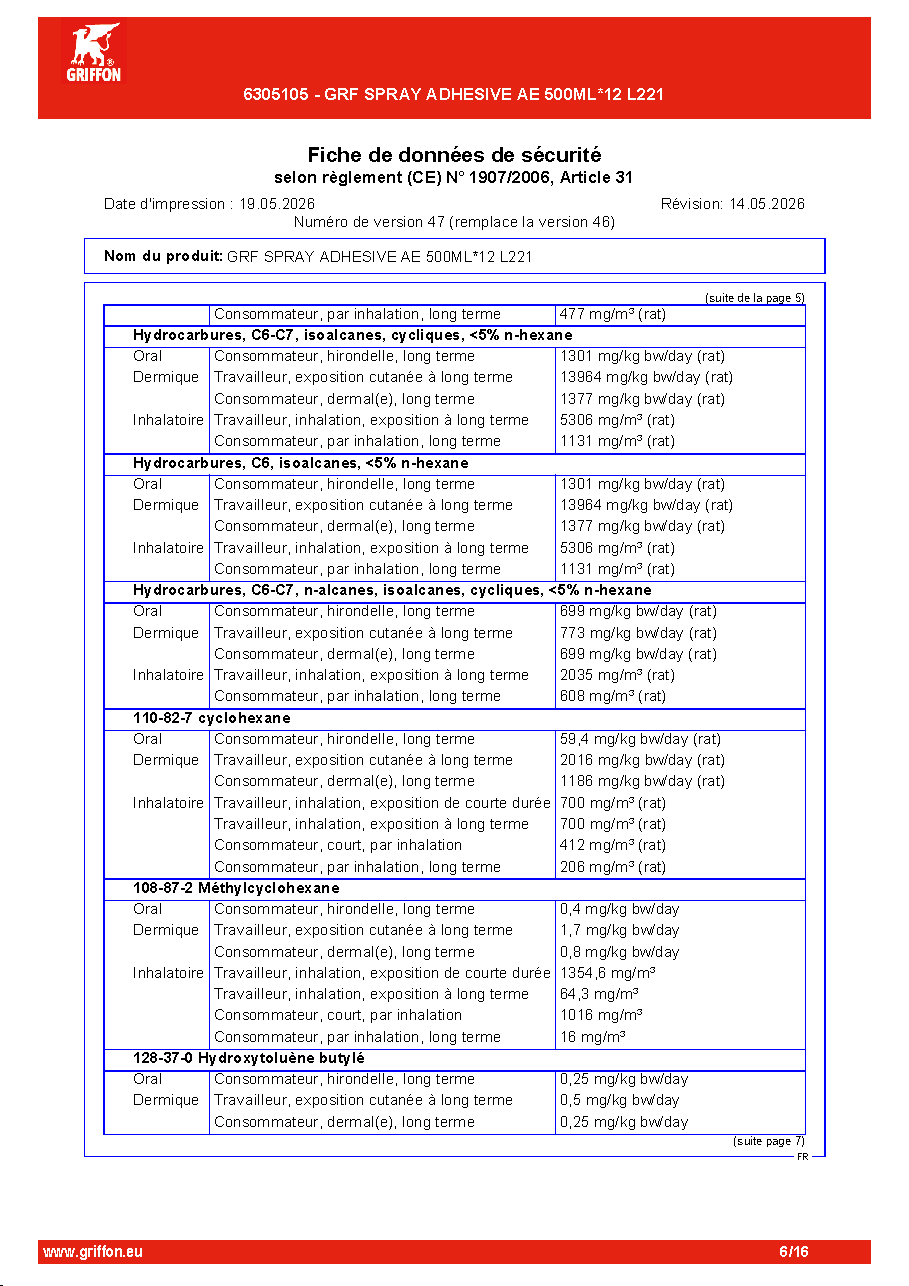 Fiche technique fournisseur