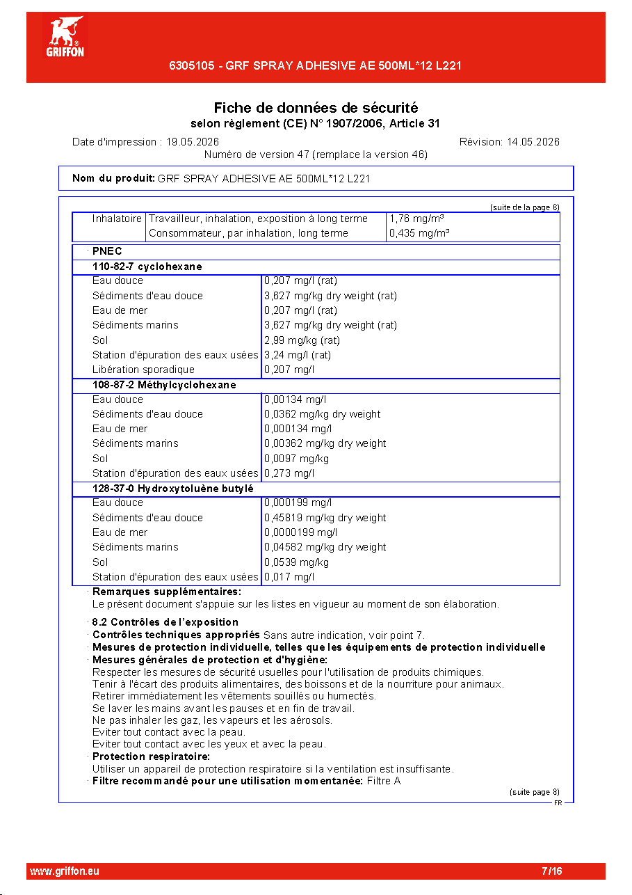Fiche technique fournisseur