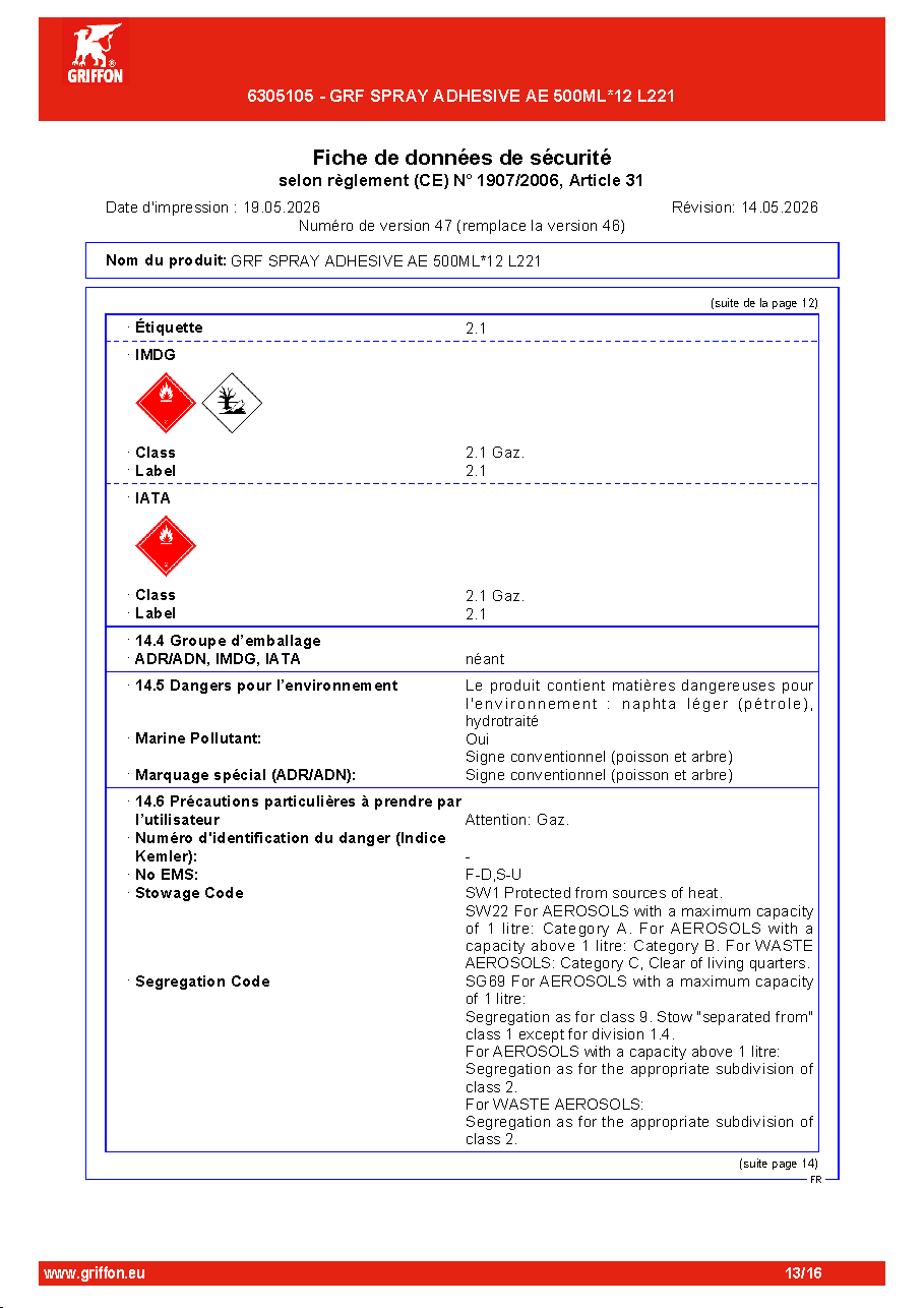 Fiche technique fournisseur