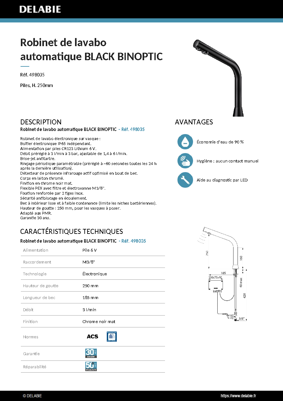Fiche technique fournisseur