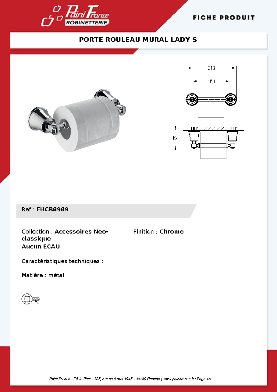 Fiche technique fournisseur