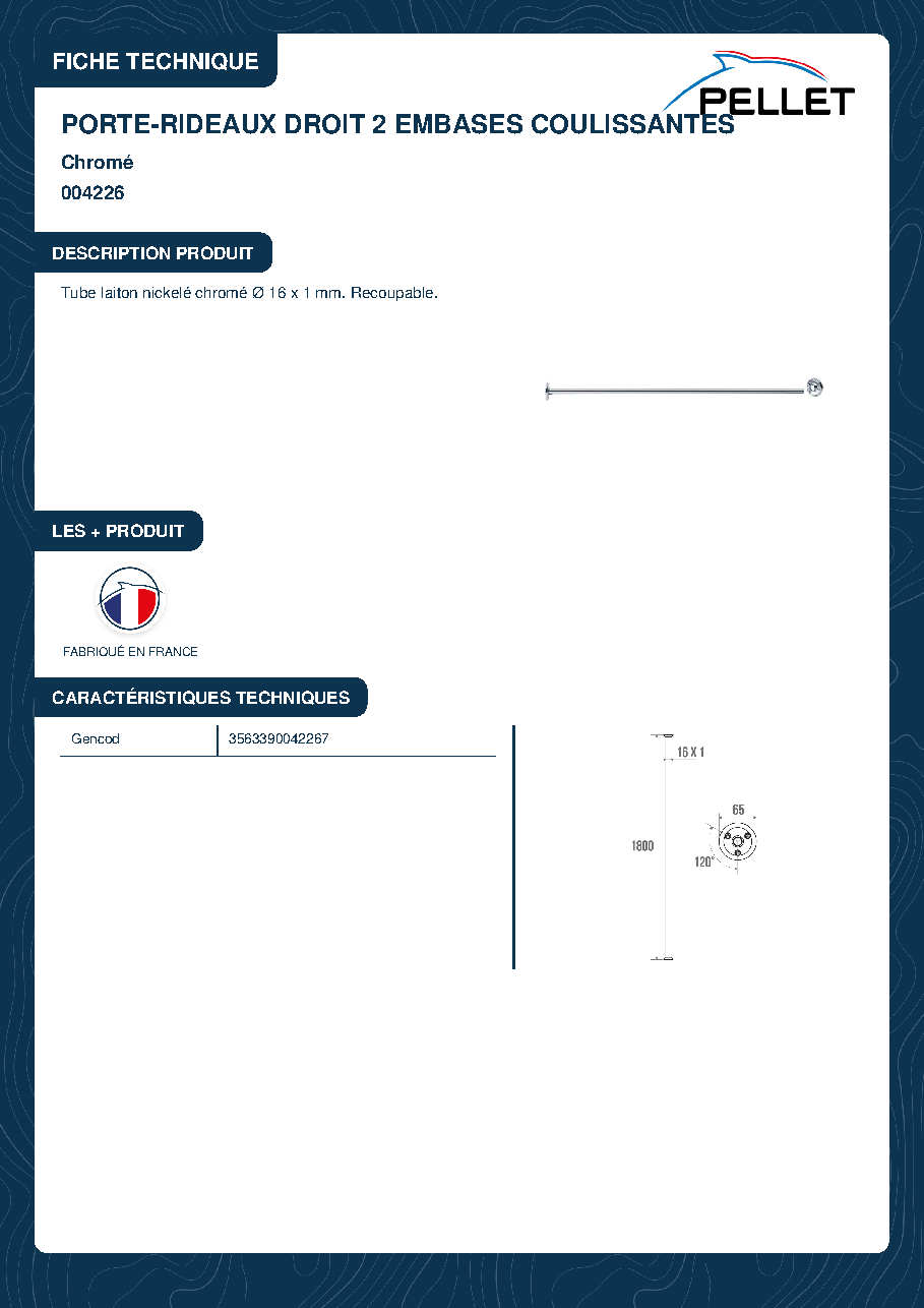 Fiche technique fournisseur