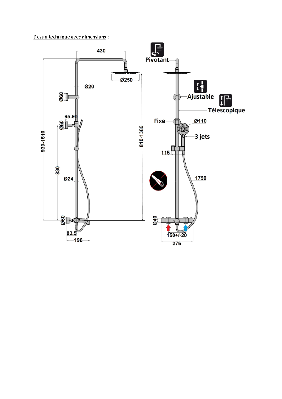 Fiche technique fournisseur