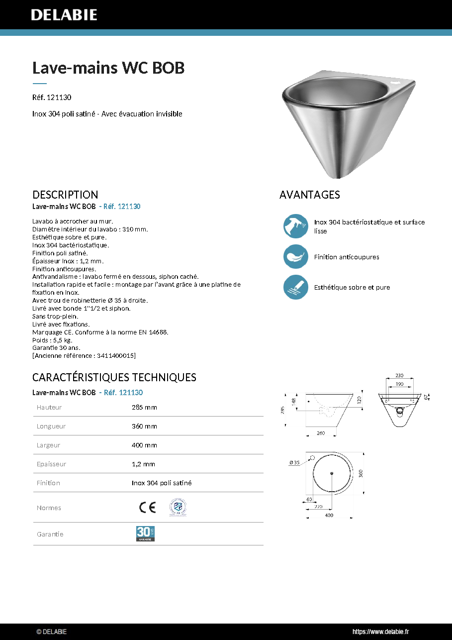 Fiche technique fournisseur