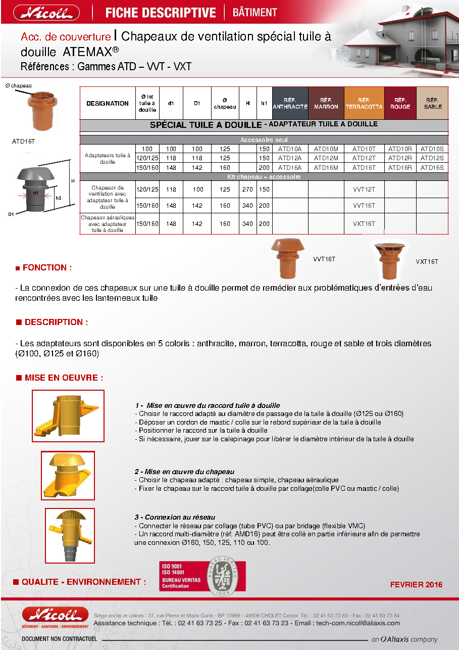 Fiche technique fournisseur