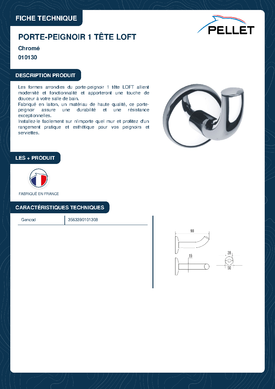 Fiche technique fournisseur