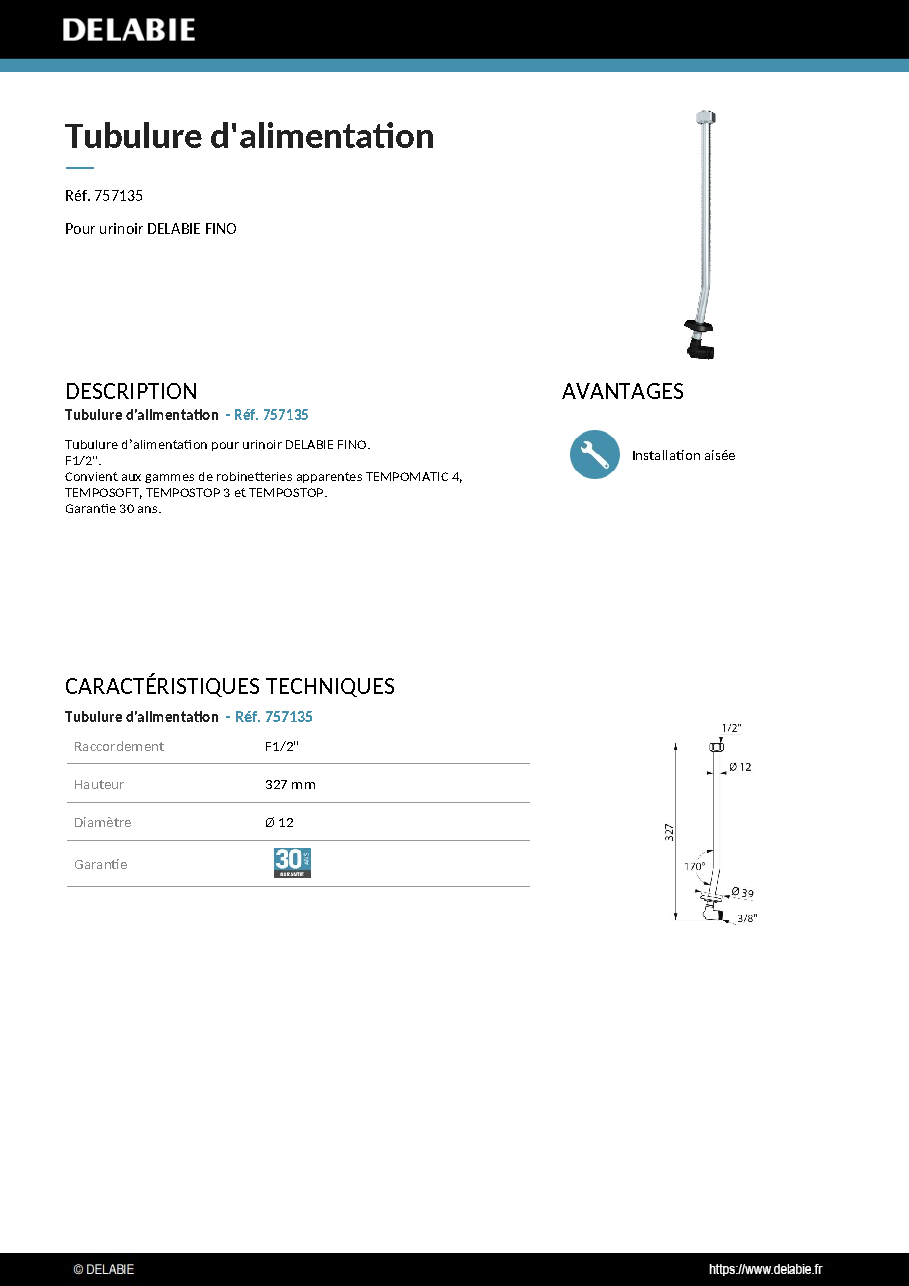 Fiche technique fournisseur