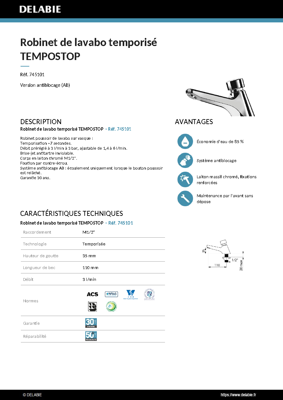 Fiche technique fournisseur