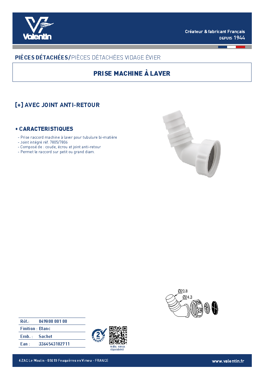 Fiche technique fournisseur
