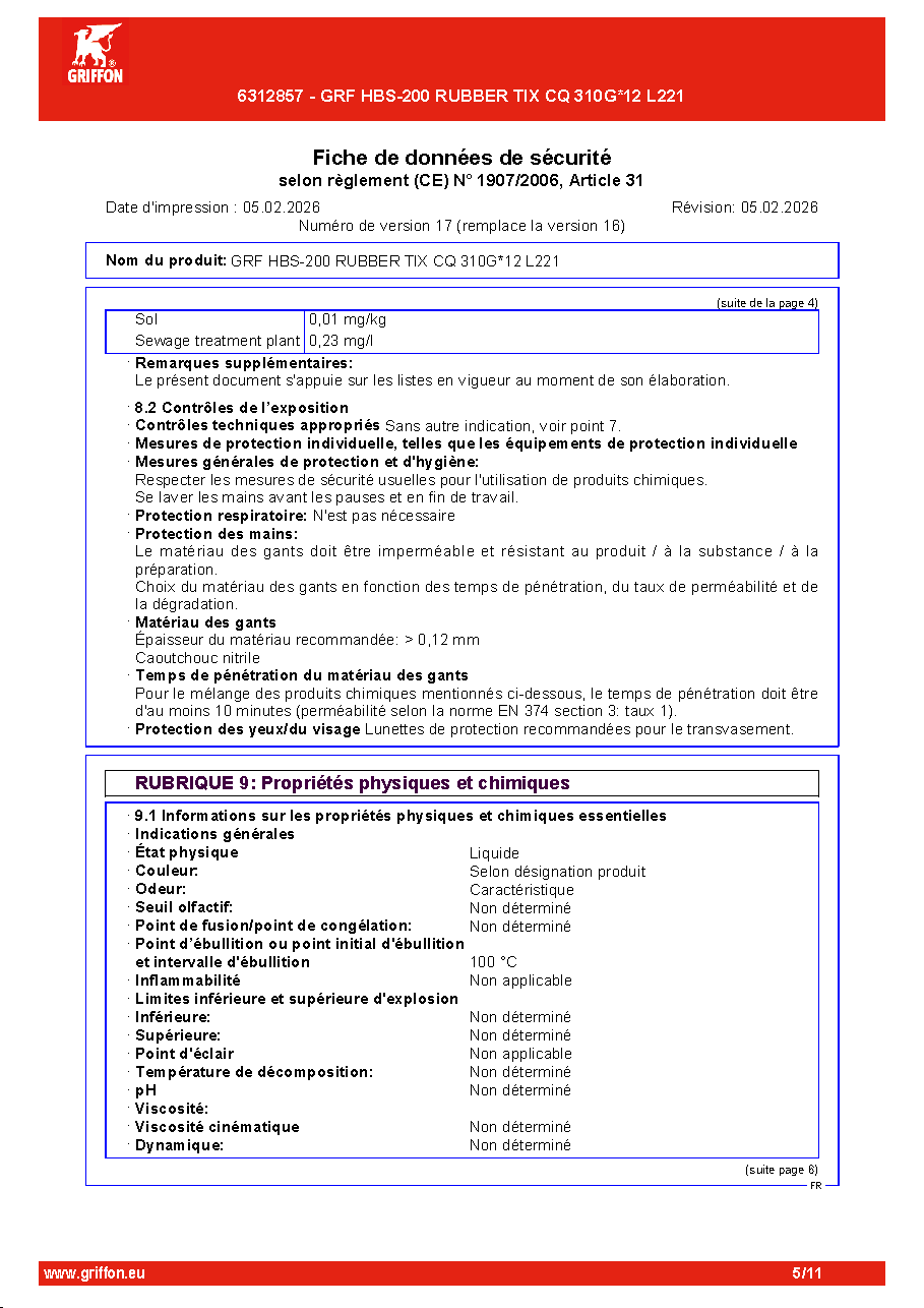 Fiche technique fournisseur