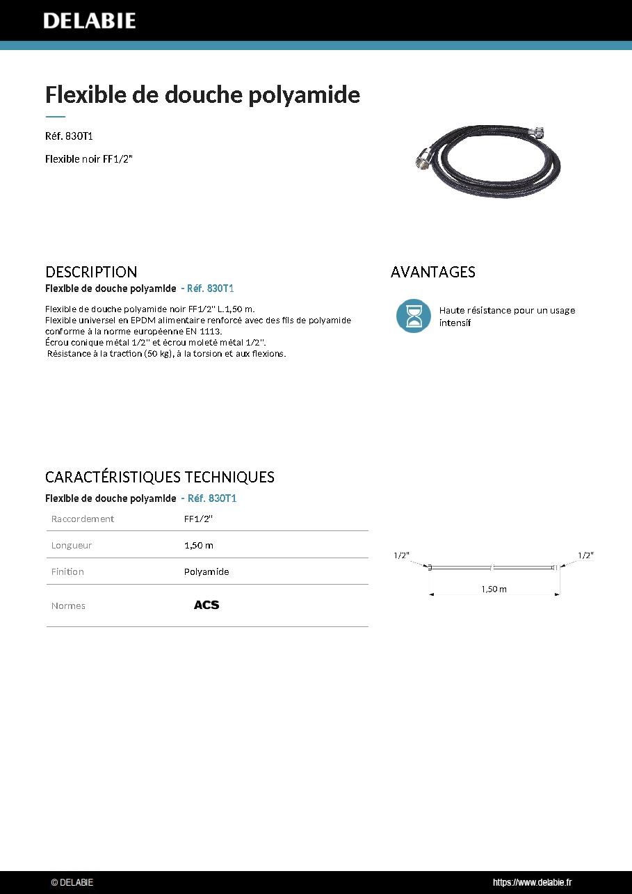 Fiche technique fournisseur