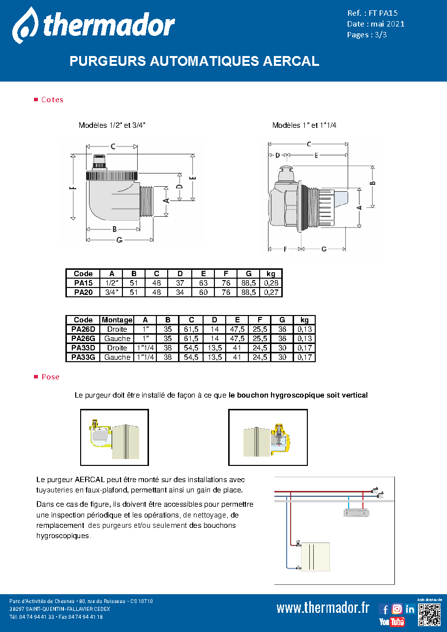 Fiche technique fournisseur