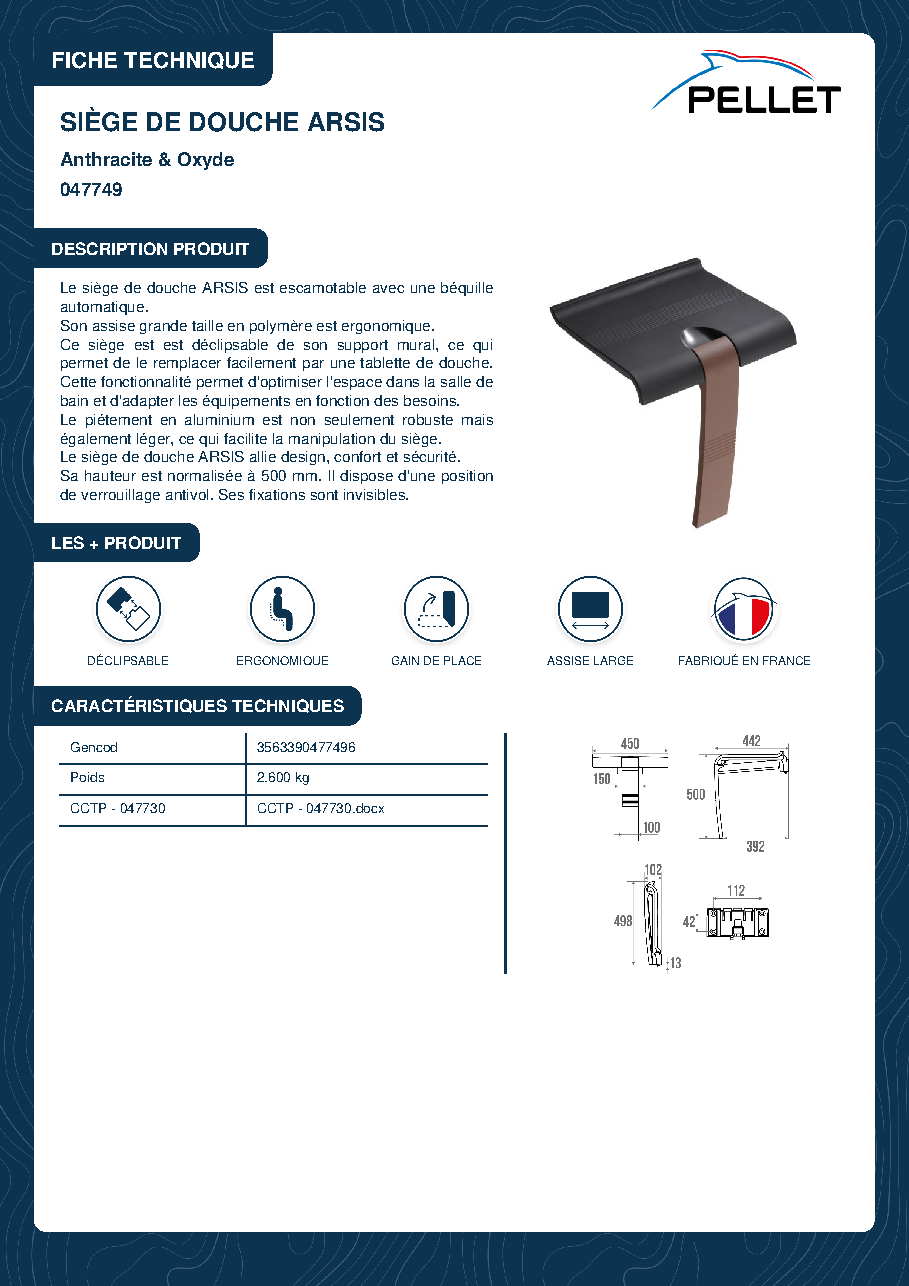 Fiche technique fournisseur