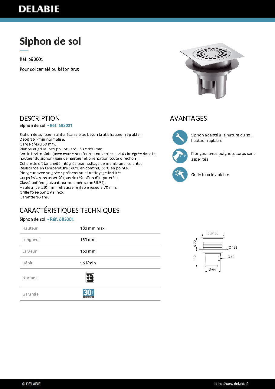 Fiche technique fournisseur