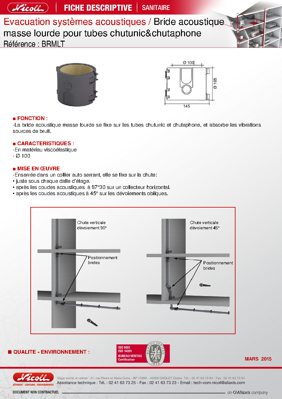 Fiche technique fournisseur