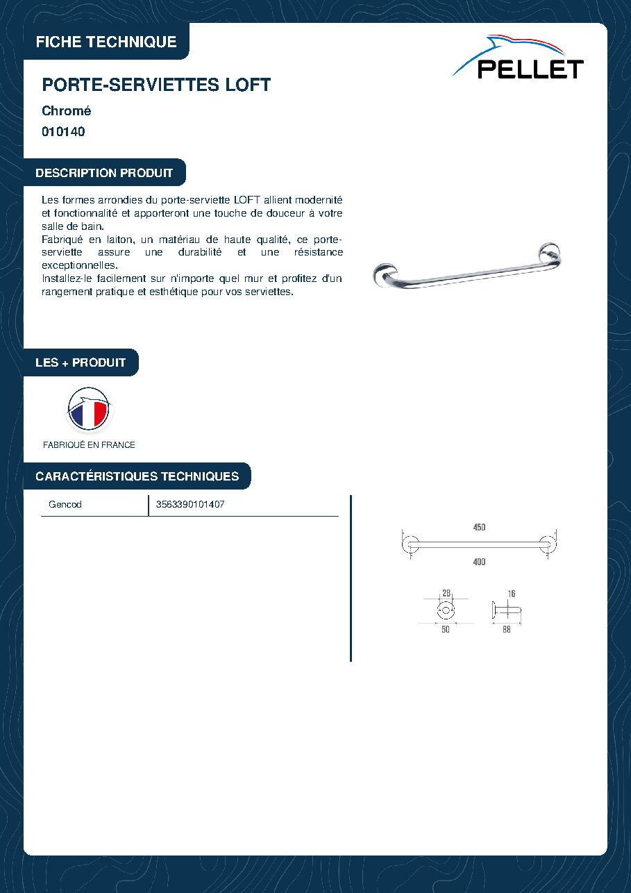 Fiche technique fournisseur