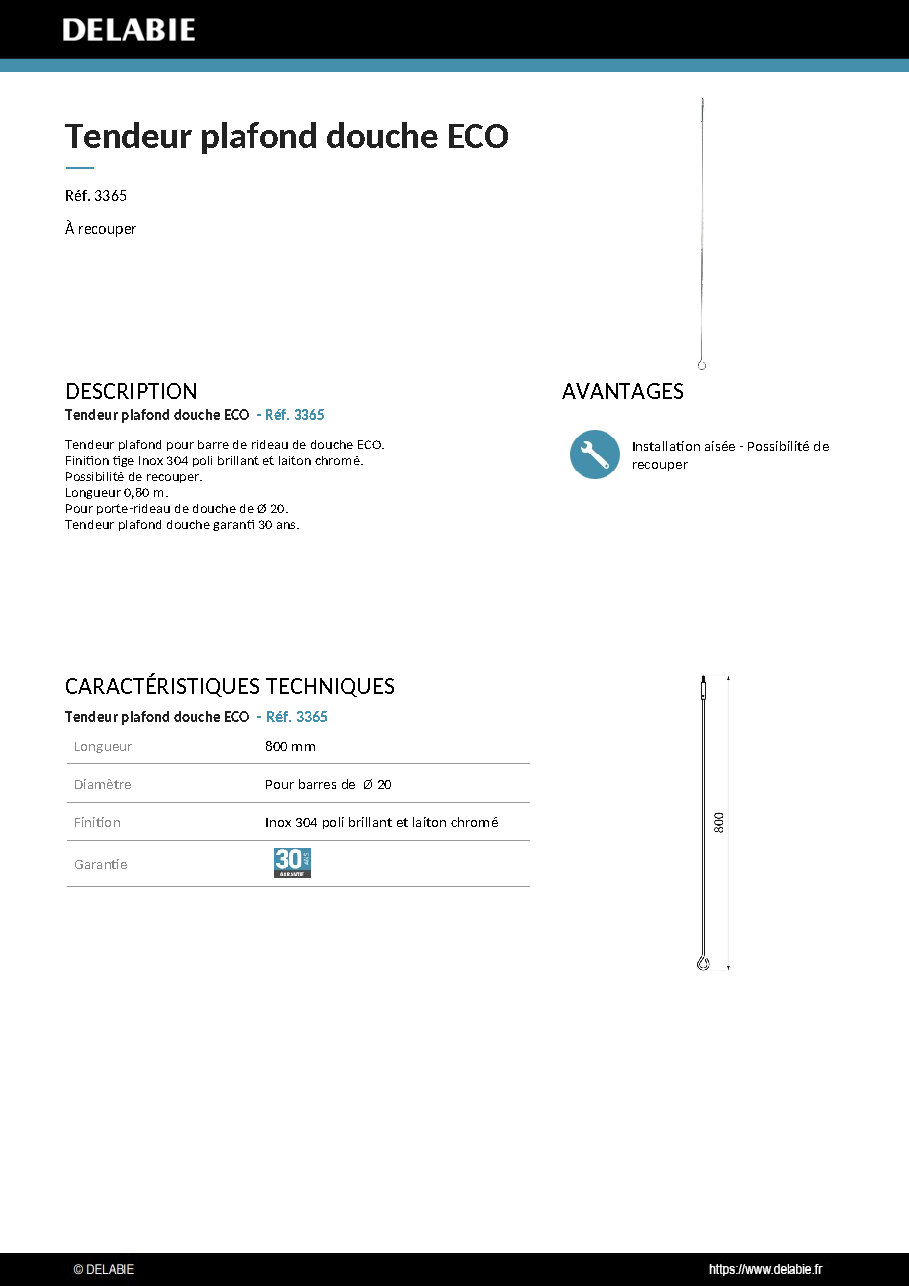 Fiche technique fournisseur