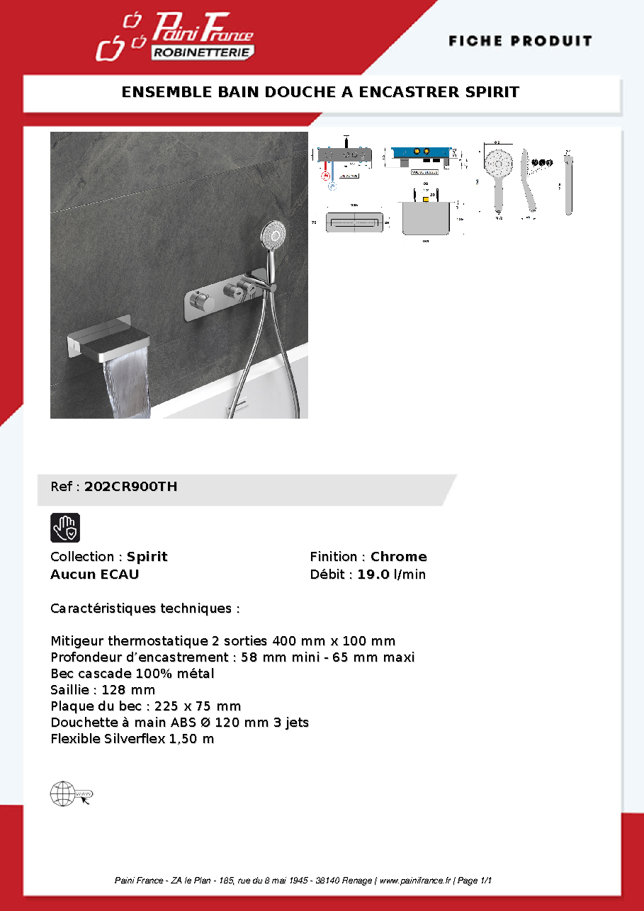 Fiche technique fournisseur
