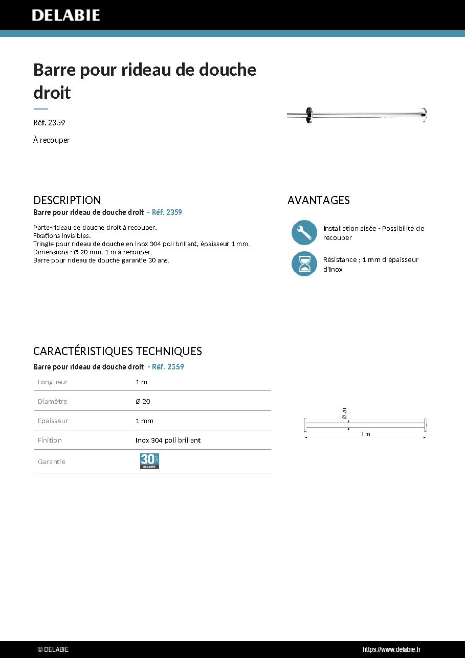 Fiche technique fournisseur