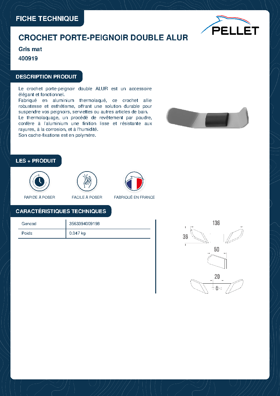 Fiche technique fournisseur