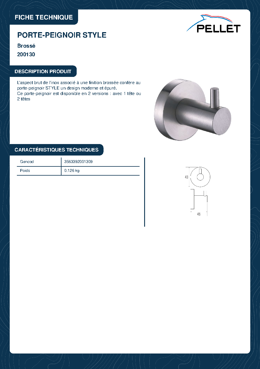 Fiche technique fournisseur