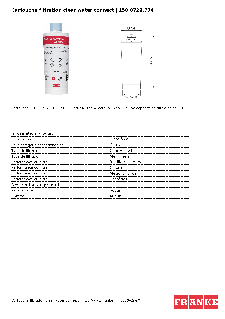 Fiche technique fournisseur