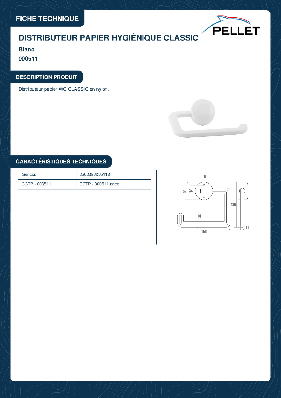 Fiche technique fournisseur