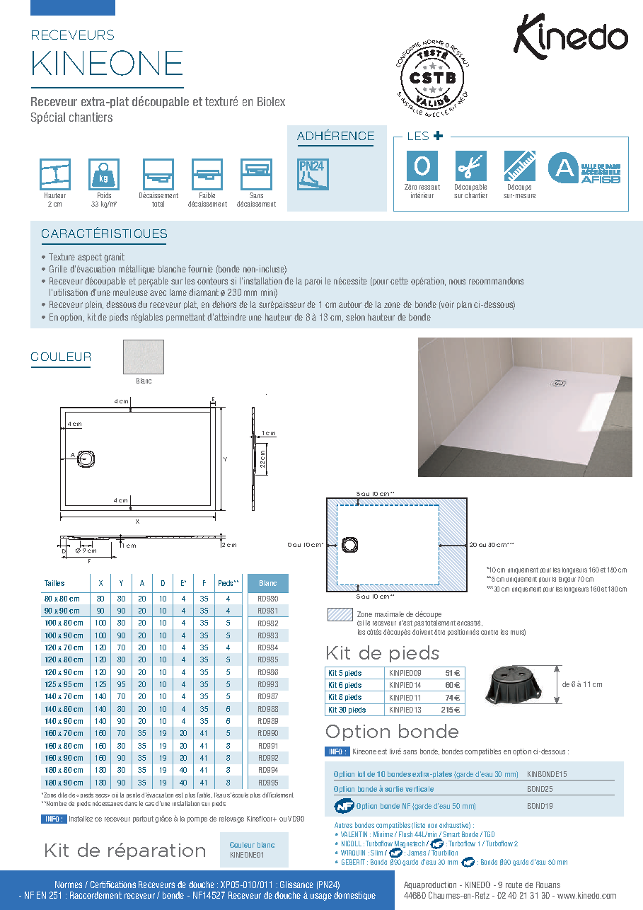 Fiche technique fournisseur