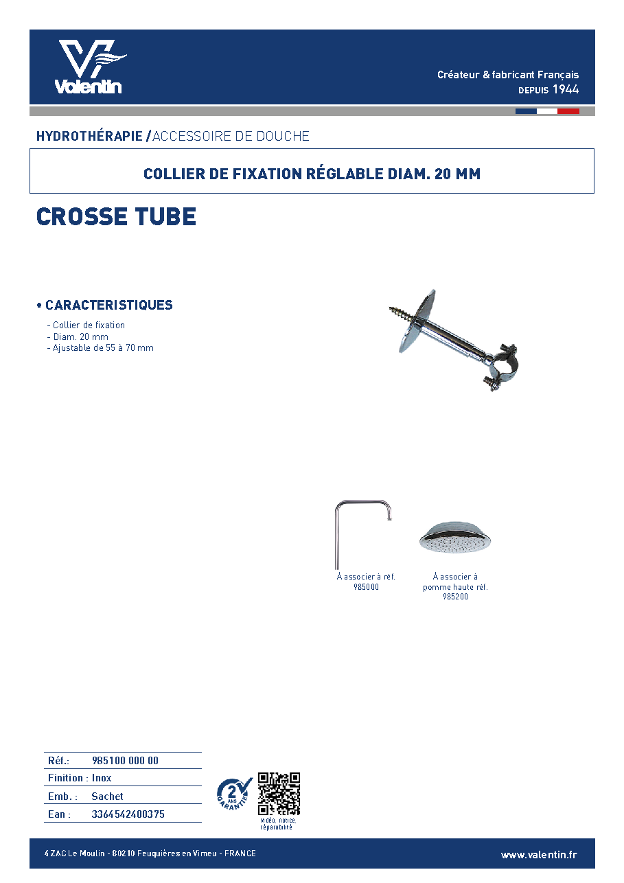 Fiche technique fournisseur