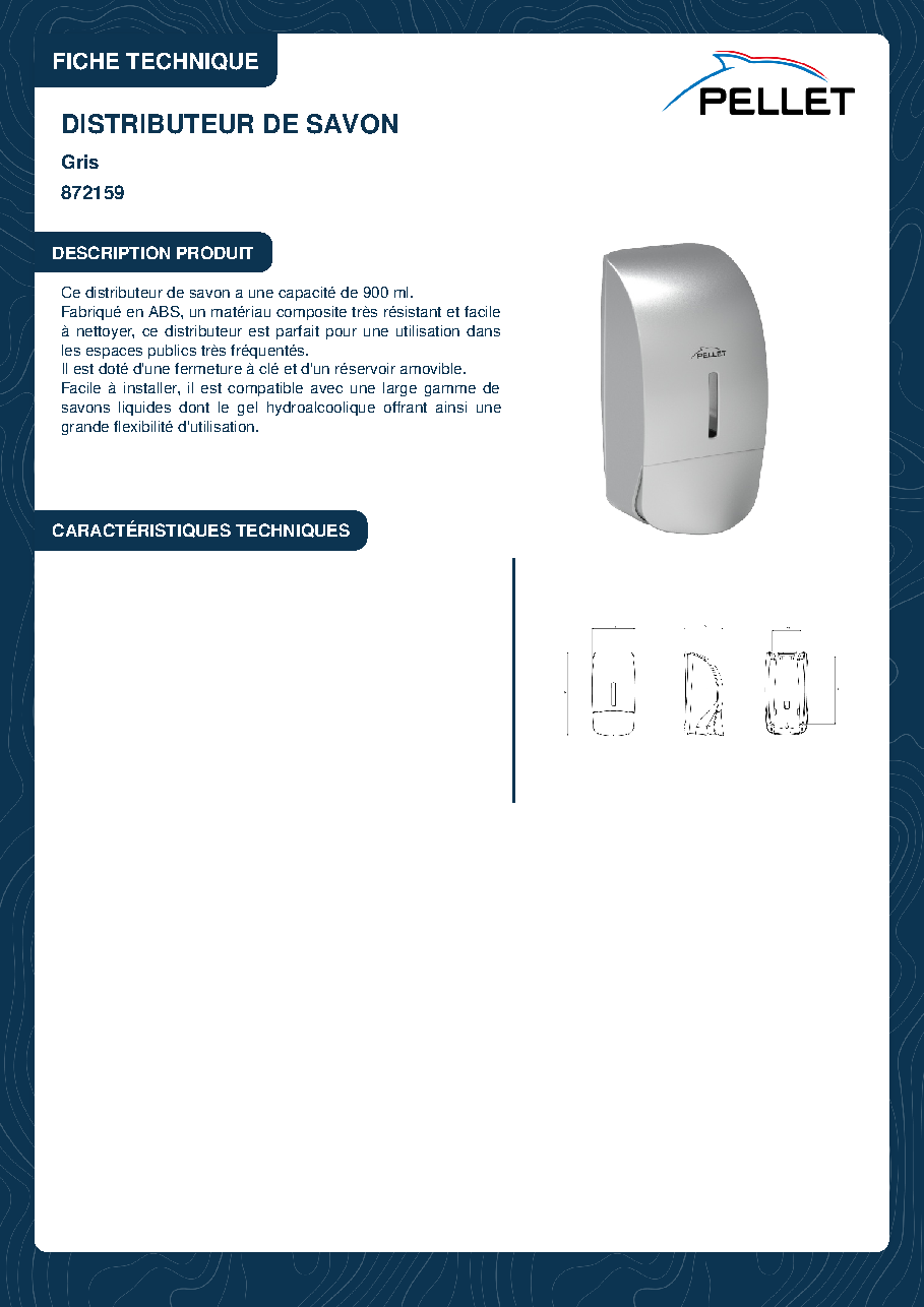 Fiche technique fournisseur
