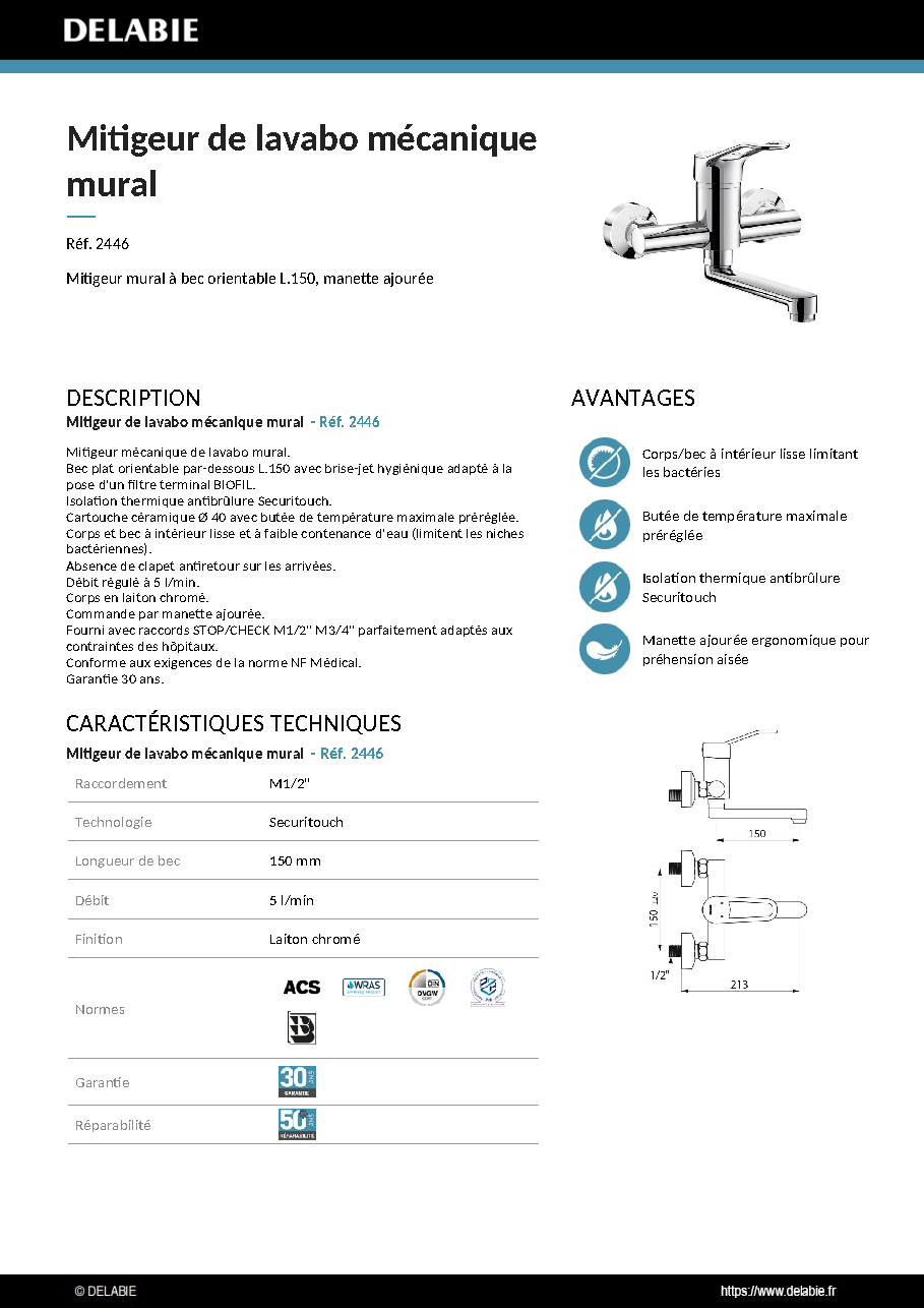 Fiche technique fournisseur