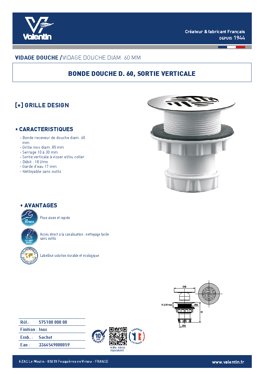 Fiche technique fournisseur