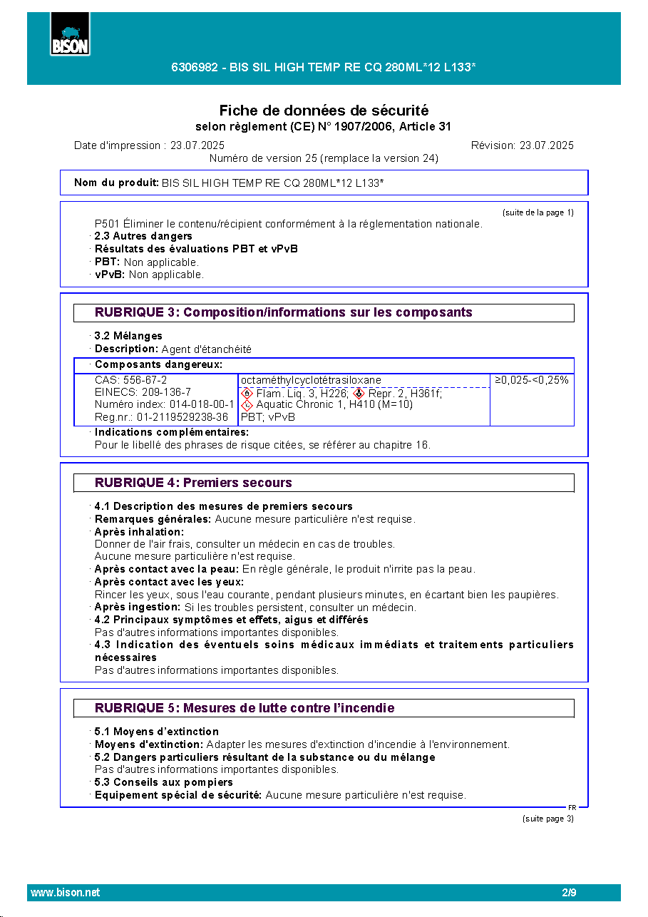 Fiche technique fournisseur